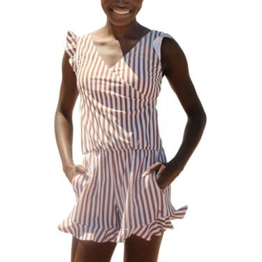 Imagem de Macacão De Natação Embutido Em Sutiã E Leggings Macacão De Natação Embutido Em Sutiã Macacão De Natação Biquíni, Pink, L