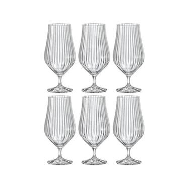 Imagem de Conjunto de Taças para Cerveja Bohemia Tulipa Optic em Cristal 540ml - 6 Peças