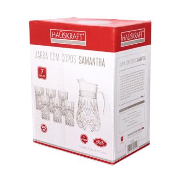 Imagem de Conjunto de Jarra com 6 Copos de Vidro Samantha Hauskraft