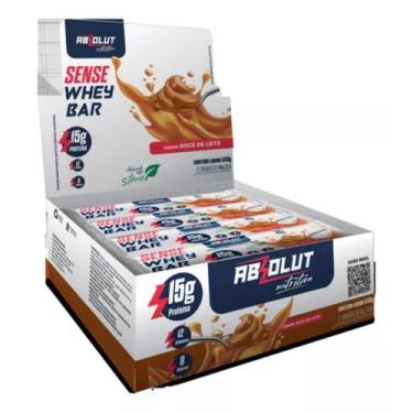 Imagem de Barrinha Sense Whey Bar Caixa Com 12un 540g Absolut Nutrition Doce De 