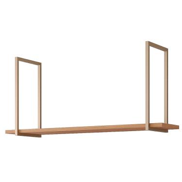 Imagem de Prateleira Decorativa Sala Estar Suspensa Divina 125cm Freijo - MGM