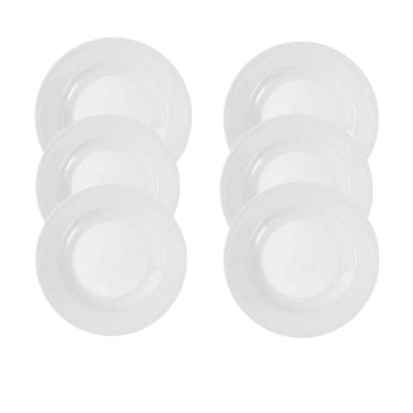 Imagem de Jogo Jantar 6 Pçs Prato Fundo Branco Melamina 25Cm 2009B