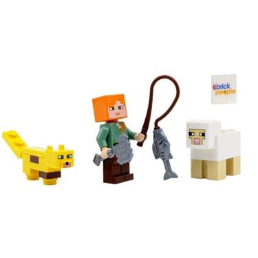 Imagem de LEGO Minecraft: Alex com jaguatirica, ovelha e peixe Combo Pac
