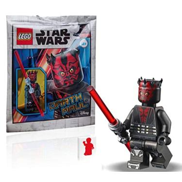 Imagem de LEGO Star Wars The Clone Wars Minifigure - Darth Maul (Pernas Impressas com Armadura de Prata) com Sabre de Luz Duplo