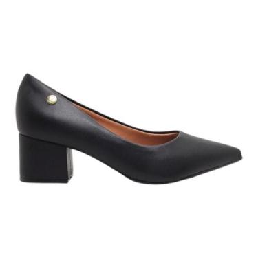 Imagem de Sapato Feminino Scarpin Salto Robusto Vizzano, Preto, 35