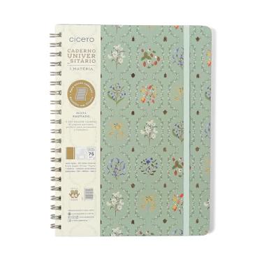 Imagem de CADERNO ESPIRAL JARDIM PAUTADO 20X28 VERDE 1 MATERIA 80 FLS