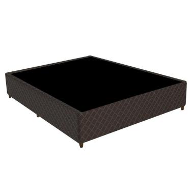 Imagem de Base Para Cama Box Casal 138cm Poliéster Bordado New York Marrom - Gazin
