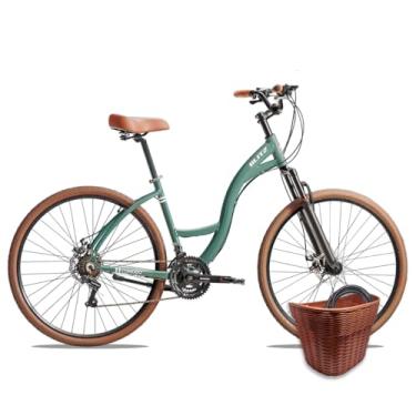 Imagem de Kit Bicicleta BLITZ Aro 29 Comodo Urbana Full SH 21v Freio á Disco + Cestinha e cadeado (Verde, 16)