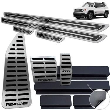 Imagem de Soleira Pedaleira Descanso Jeep Renegade Preto AR Automático