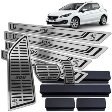 Imagem de Soleira Pedaleira Descanso Peugeot 308 11/2019 Auto Preto BR