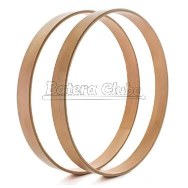 Imagem de Aros de Madeira para Bumbo 18¨ EdBatuk Drums com Borracha Protetora de Aro para o Pedal (Par)