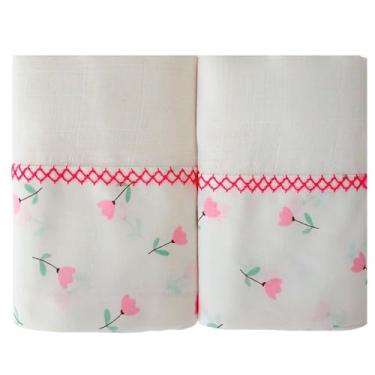 Imagem de Toalha fralda bebe maternidade amamentação pano de ombro e Banho 100% algodão 2 un menina menino (Tulipa)