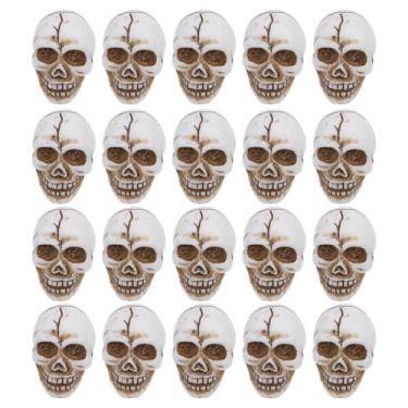Imagem de ULTECHNOVO 20 Peças Mini Estatueta De Caveira - Estátua De Cabeça De Esqueleto De Halloween E Cabeças Em Miniatura Para Artesanato De Halloween Adereços Para Brincadeiras Caseiras