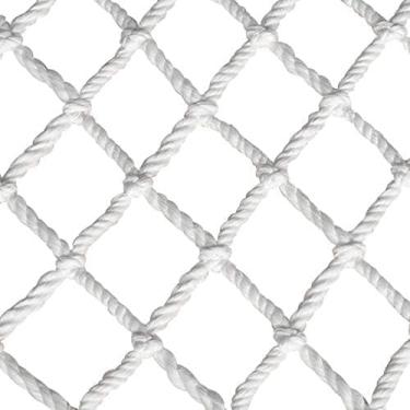 Imagem de Rede De Nylon Anti-queda De Segurança - Escadas Para Animais De Estimação Para Crianças Varanda Escadas Rede De Proteção Interior Branco Decorativo Malha Corda 6mm / Grade 5cm