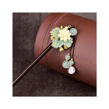 Imagem de Grampo de cabelo étnico com borla, presilhas de cabelo para presente de noivas, prendedores de cabelo, estilo antigo, grampo de cabelo Hosta, palitos de cabelo