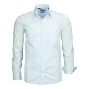 Imagem de Camisa Social Manga Longa Amil Comfort Lisa Com Bolso Algodão 1870, Br