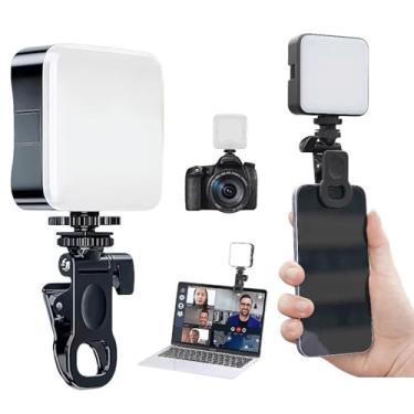 Imagem de Tubarão Stores Luz Selfie Ring Light Profissional, Clipe Universal para Celular, Câmera e Notebook, Flash LED para Fotografia, Iluminação de Vídeo e Foto