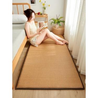 Imagem de 5JJJLOOOPP Tapete japonês, tapete dobrável no verão, tapete de área respirável, tapete de tatame de videira tapete de sala de estar quarto (D, 90 x 200 cm/35 * 79") (D 80 * 190 cm/31 * 75")