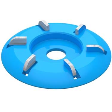 Imagem de QUWUMGD Disco de escultura em madeira de 90 mm, disco de moagem de madeira com 6 dentes, moedor de ângulo de liga de aço, disco para marcenaria, roda de moldagem de madeira, ferramentas de lâmina