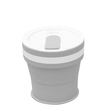 Imagem de WYUYIWH Copo de água Copos Dobráveis Copo de Água Viagem Silicone Retrátil Colorido Portátil Exterior Café Copo de Mão (Cor: Verde 1)