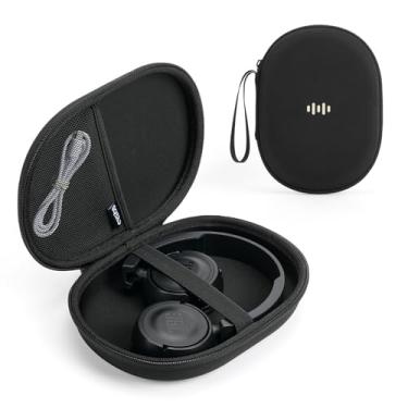 Imagem de Capa rígida para fone de ouvido JBL Tune 520BT/510BT/500BT/720BT/Bose/Soundcore Anker/BERIBES/KVIDIO/TOZO/JLab, bolsa organizadora de viagem portátil universal ultrafina (preto)