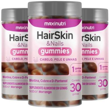 Imagem de KIT 3X HairSkin e Nails Gummies 30 gomas - Maxinutri