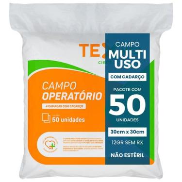 Imagem de Compressa Campo Operatório 30x30 4 Camadas 12g 50 Unidades - Casa da G
