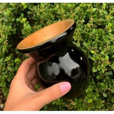 Imagem de Cuia em madeira colorida - Cimarron Campeiro , Preto, 10