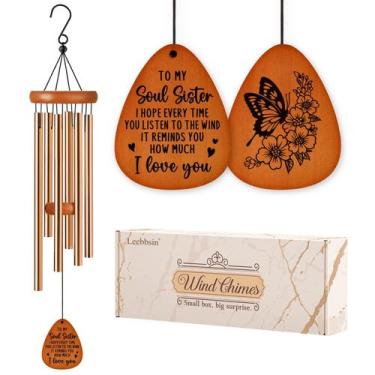 Imagem de Presente Wind Chimes Leebbsin Soul Sister para aniversário e casamento
