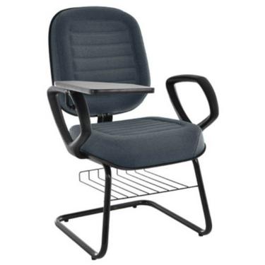 Imagem de Cadeira Escolar  Universitária com prancheta para Escolas e Faculdades Linha Blenda Cinza