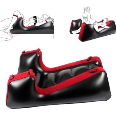 Imagem de Yocare Inflatable Sex Sofa Cushion com Electirc Inflator, PVC Flocked Sex Chair Ramp Furniture with Bondage, Couples Toys Positioning for Deeper Position Support Pillow