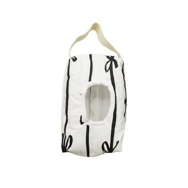 Imagem de AGLOO Dispensador de lenços umedecidos Bow Baby – Bolsa portátil de armazenamento de lenços úmidos para viagens, suporte de lenços umedecidos recarregável para carro e carrinho de bebê – Bolsa