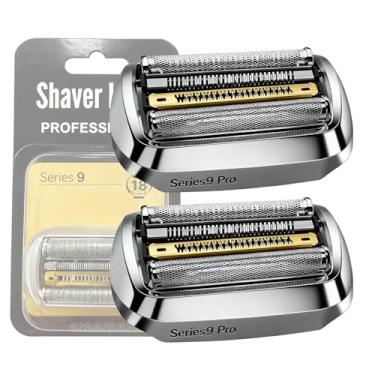 Imagem de 2 peças 92S Series 9 cabeça de substituição para barbeador Braun Series 9 Pro e Series 9 9290cc, 9291cc, 9370cc, 9376cc, 9293s, 9260s, 9295cc, 9385cc (prata (92S))