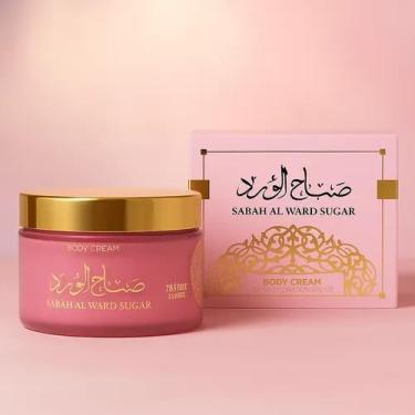 Imagem de Isabele La Belle Sabah All Ward Sugar Creme Hidratante para Corpo, Rosa, 200g, com Embalagem Luxuosa em Dourado