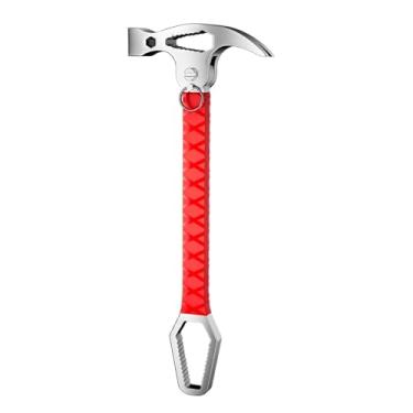 Imagem de KiBcsLic Martelo de garra 8-22 mm, chave inglesa ajustável, ângulo de garra, martelo de prego compacto, extrator de pregos para construção, garagem, projetos