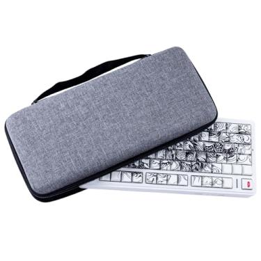 Imagem de Hyekit Capa com teclado 75%, bolsa rígida para transporte de viagem para teclado mecânico magnético de 84 teclas, compatível com Aula F75, Womier S-K80, Keychron K2, Redragon K673, RK R65 (espaço