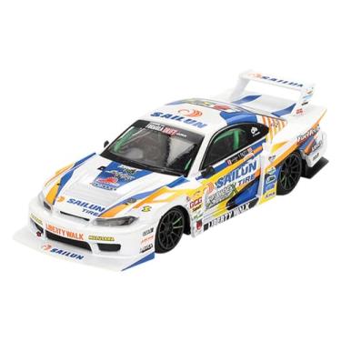 Imagem de MINI GT L B-Super Silhouette S15 RHD (Right Hand Drive) #555 Yukio Fausto Drift Japan (2023) Limited Edition 1/64 Diecast Model Car MGT00895