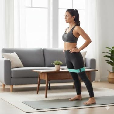 Imagem de Kit 3 Faixas Elásticas de Exercício – Hip Resistance Bands para Treino de Pernas, Glúteos e Quadril
