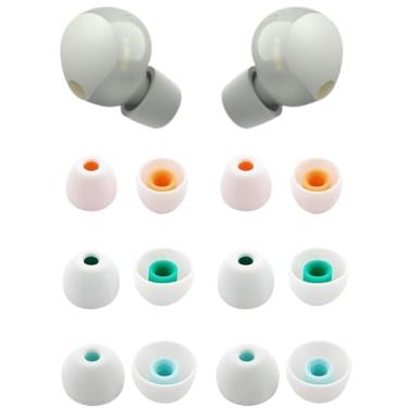 Imagem de Pontas auriculares compatíveis com fones de ouvido intra-auriculares Sony WF-1000XM5 WF-1000XM4 WF-1000XM3 WF-C500 WF-C700 MDREX15AP 6 pares brancos