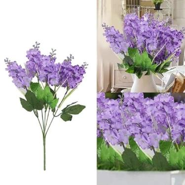 Imagem de Jacinto artificial flores glicínia seda casamento decoração casa arranjo 35 x 20 cm várias cores