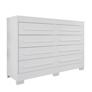 Imagem de Comoda California Quarto com 8 Gavetas e Pés em Plástico