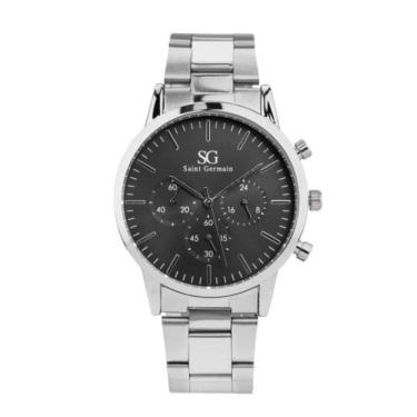 Imagem de Relógio masculino Chrono Black Silver 42mm Saint Germain
