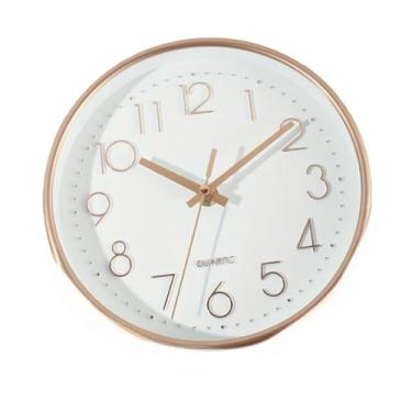 Imagem de Relogio de Parede, Relógio de Parede Cozinha Silencioso Moderno Decorativo Quarto Sala Escritório, 20cmx20cmx5cm(ouro(Rose))