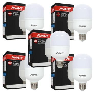 Imagem de Kit 5 Lâmpadas Led 40w Avant Bulbo 6500k Ultra Forte Bivolt Para Ilumi