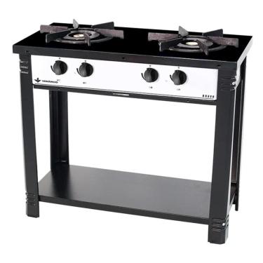 Imagem de Fogão Profissional 2 Bocas Venâncio Linha Bravo Branco com Espera para Forno