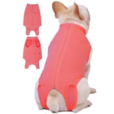 Imagem de Traje de recuperação de cirurgia para cães – após esterilização, recuperação pós-cirúrgica de ferimentos abdominais, macacão respirável antilambida para animais de estimação pequenos, médios e grandes