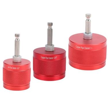 Imagem de Luocute Conjunto de Broca para Limpador de Tubos de Cobre de 3 Peças, Escovas de Limpeza de Tubo de Metal de 1/2 pol. 3/4 pol. 1 Substituição de Escovas de Haste Hexagonal de /4