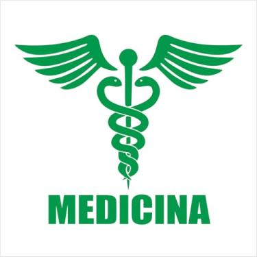 Imagem de ADESIVO DE RECORTE SÍMBOLO DA MEDICINA | Vinil Vazado Profissional - Para Carro, Porta, Consultório, Notebook e Placa | Alta Durabilidade e Resistência (VERDE, 56X46,5 CM)