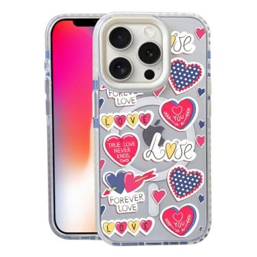 Imagem de Capa Love English para iPhone 16 Pro Max, compatível com MagSafe, capa fosca macia e fina, à prova de choque, antiimpressões digitais, antiamarelamento, antiarranhões, capa magnética para Apple