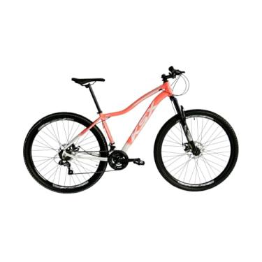 Imagem de Bicicleta Aro 29 Ksw Feminina 21 Marchas Câmbios Especiais Mtb (Branco c/Laranja ADS Branco, 17)